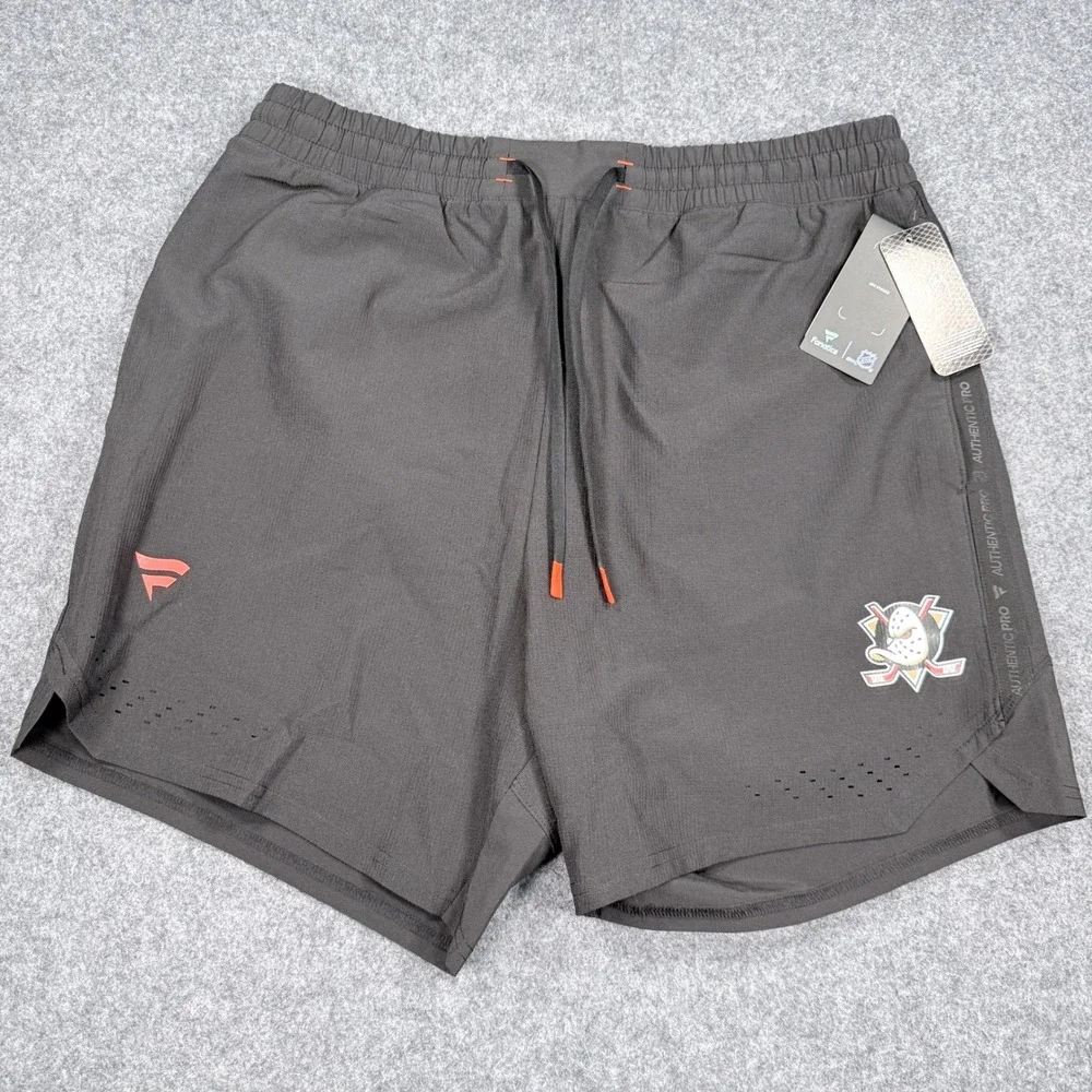 Fanatics Anaheim Ducks NHL Authentic Pro Training Shorts Black Mens Large NWT